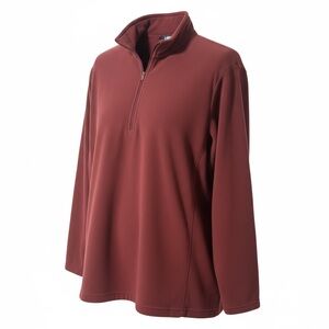 Lands’ End Quarter Zip Half Zip Fleece Pullover Burgundy Mens’s 3X 24W 26W